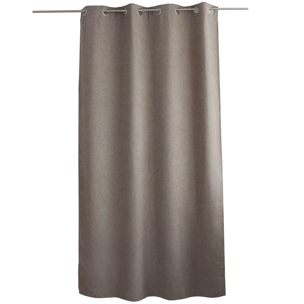 Rideau aspect chenillé taupe 140 x 240 cm — vue 3