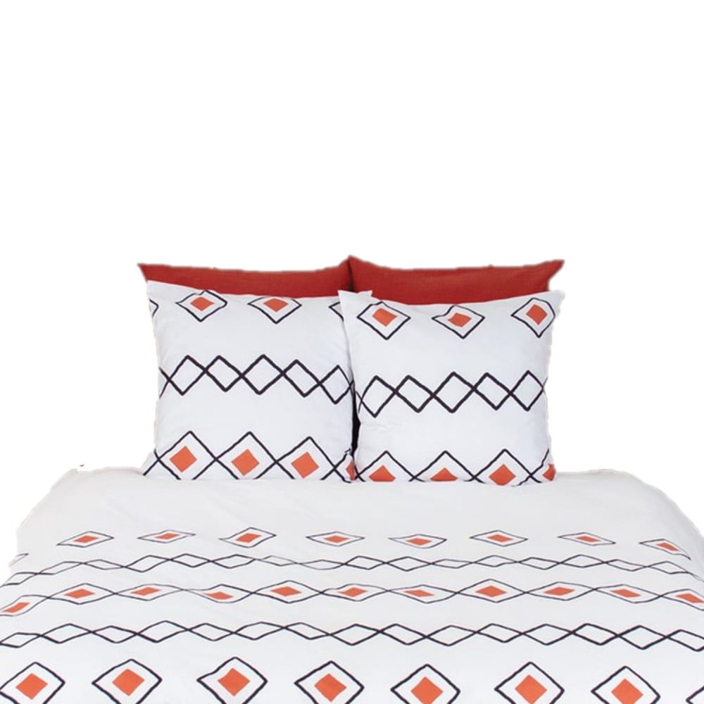 Parure de lit en microfibre blanc 220 x 240 cm - Maisons du Monde