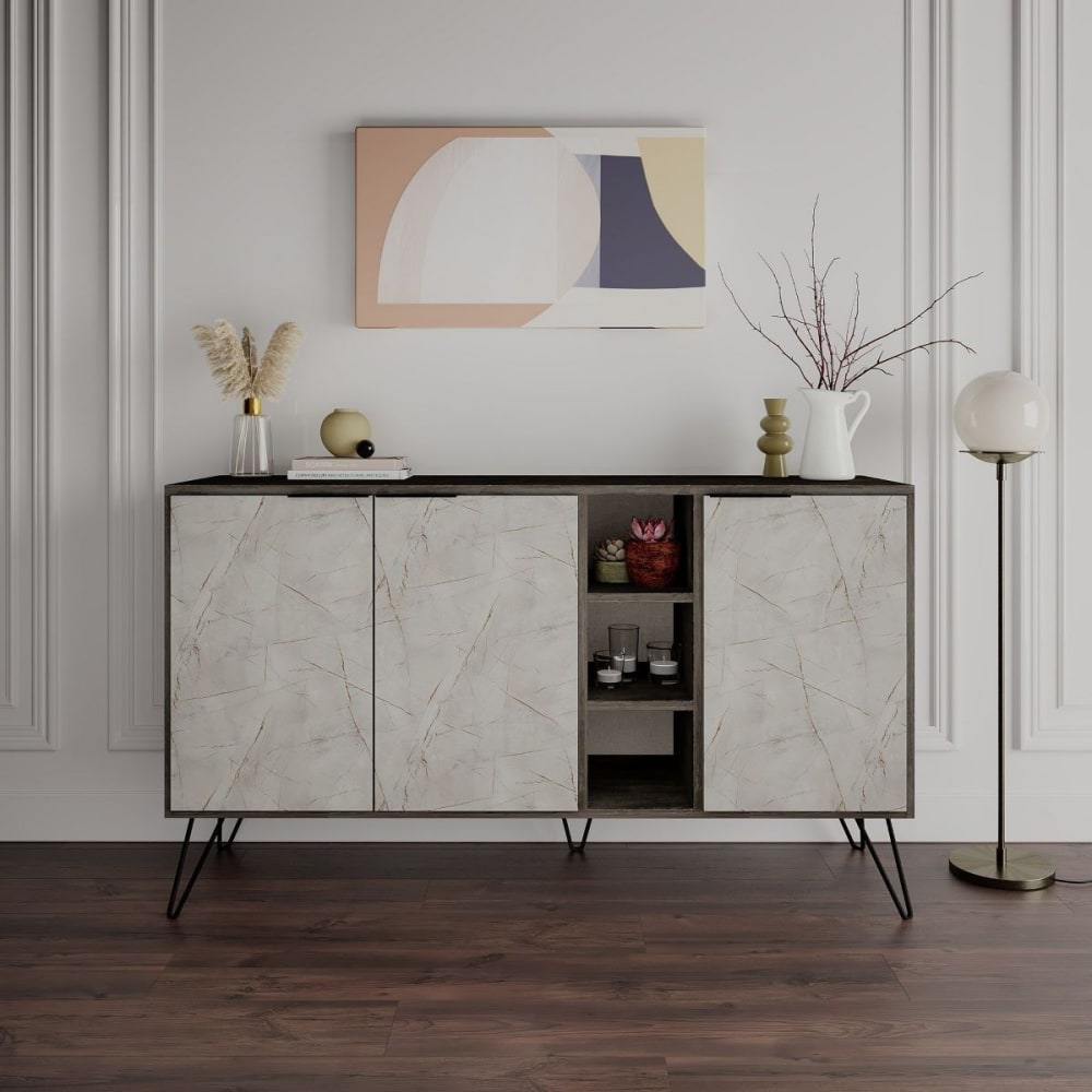 Buffet 3 niches et 3 portes - l142 cm - chêne - Maisons du Monde