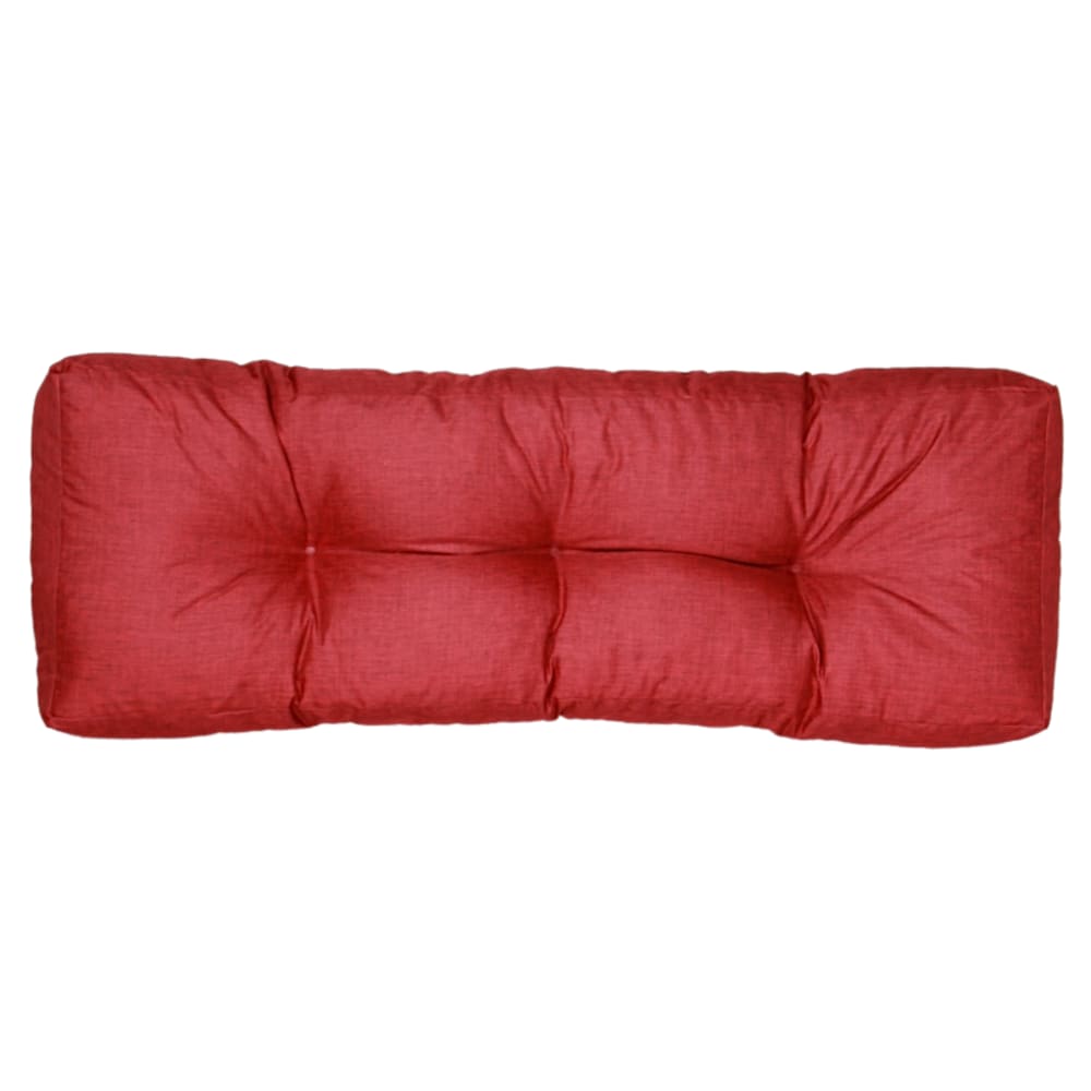Coussins palette dossier en polyester 120x40x15 cm rouge