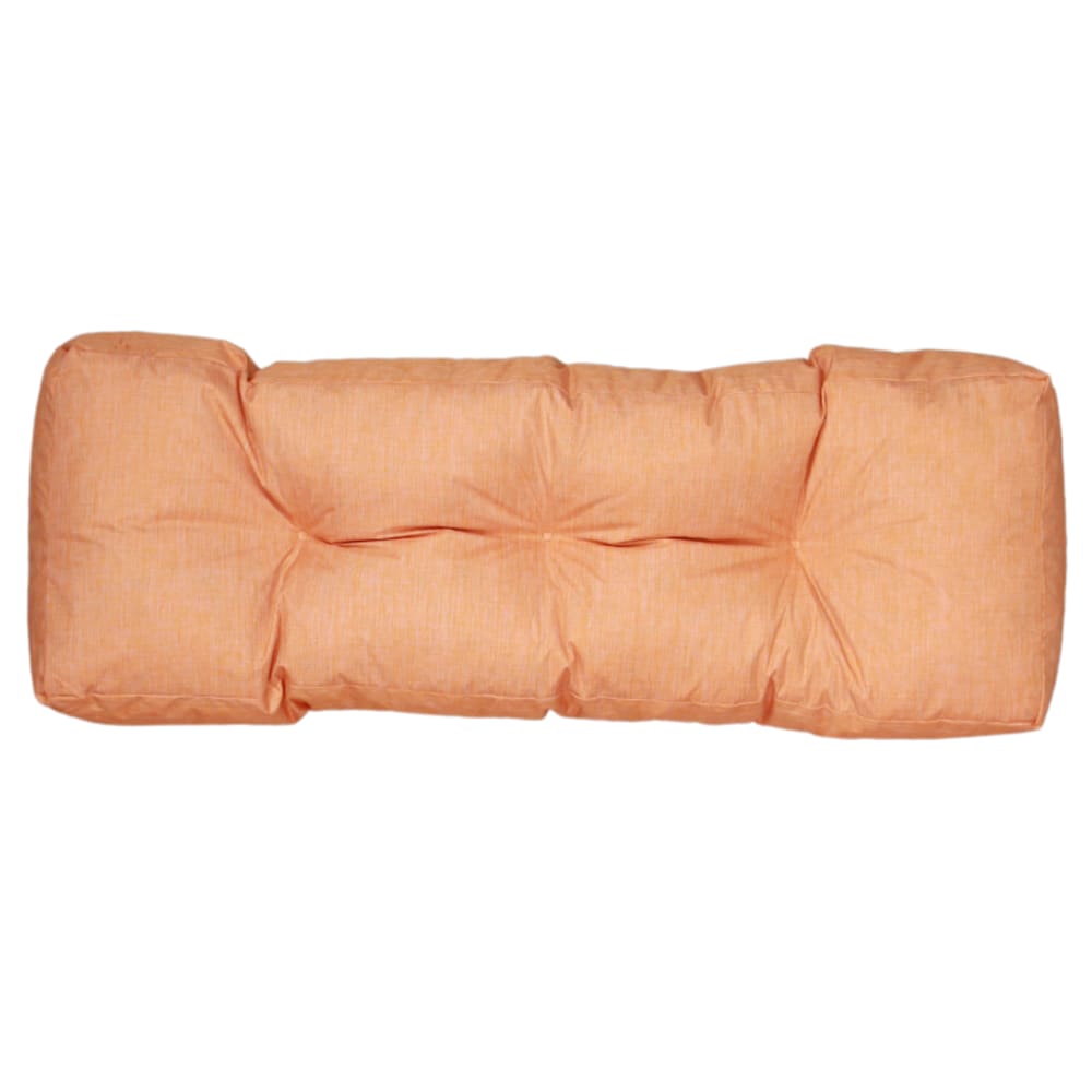 Coussins palette dossier en polyester 120x40x15 cm orange
