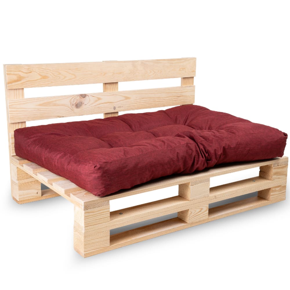 Coussins palette assise en polyester 120x80x15 cm rouge - Maisons du Monde