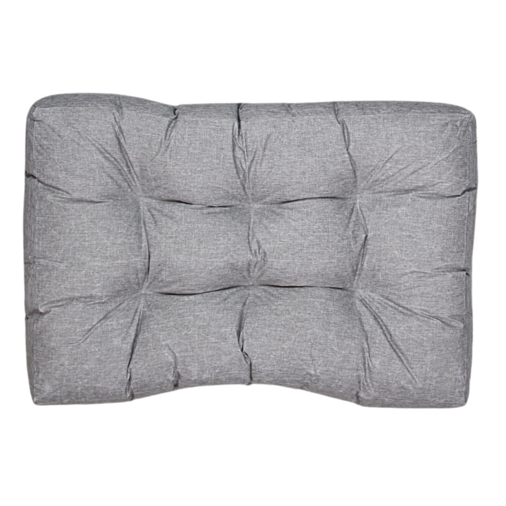 Coussins palette assise en polyester 120x80x15 cm gris