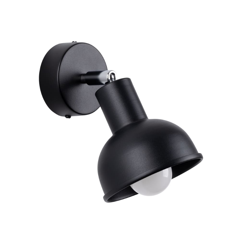 Sollux Lighting Applique Acier Noir E27 1 Elba style classique chic Noir Acier
