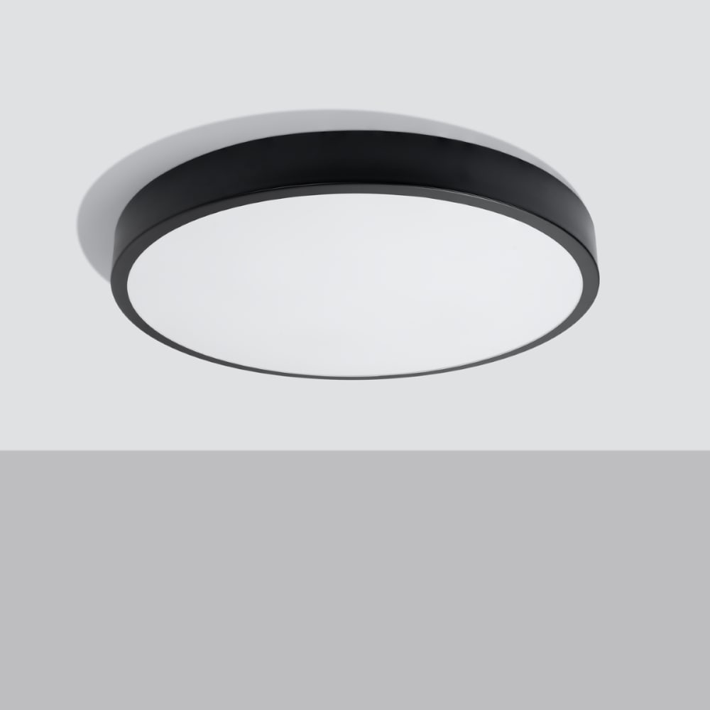 Plafonnier aluminium noir h 6 cm — vue 3