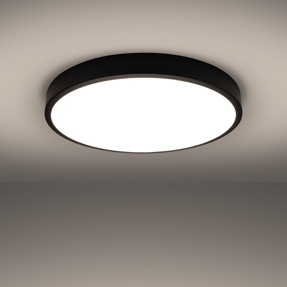 Plafonnier aluminium noir h 6 cm — vue 4