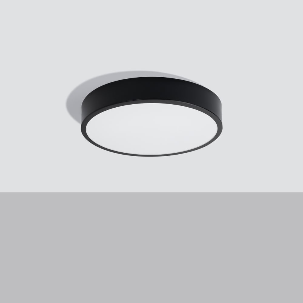 Plafonnier aluminium noir h 6 cm — vue 3