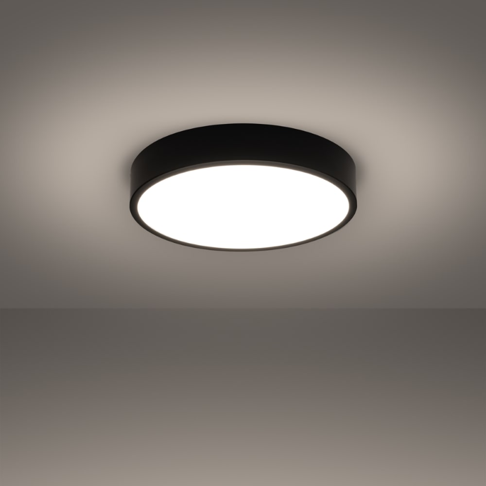 Plafonnier aluminium noir h 6 cm — vue 4