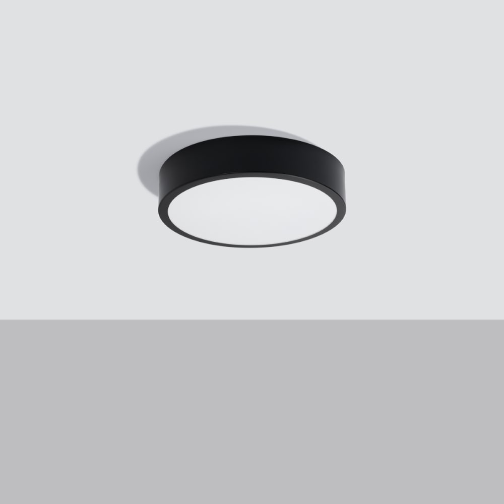 Plafonnier aluminium noir h 6 cm — vue 3