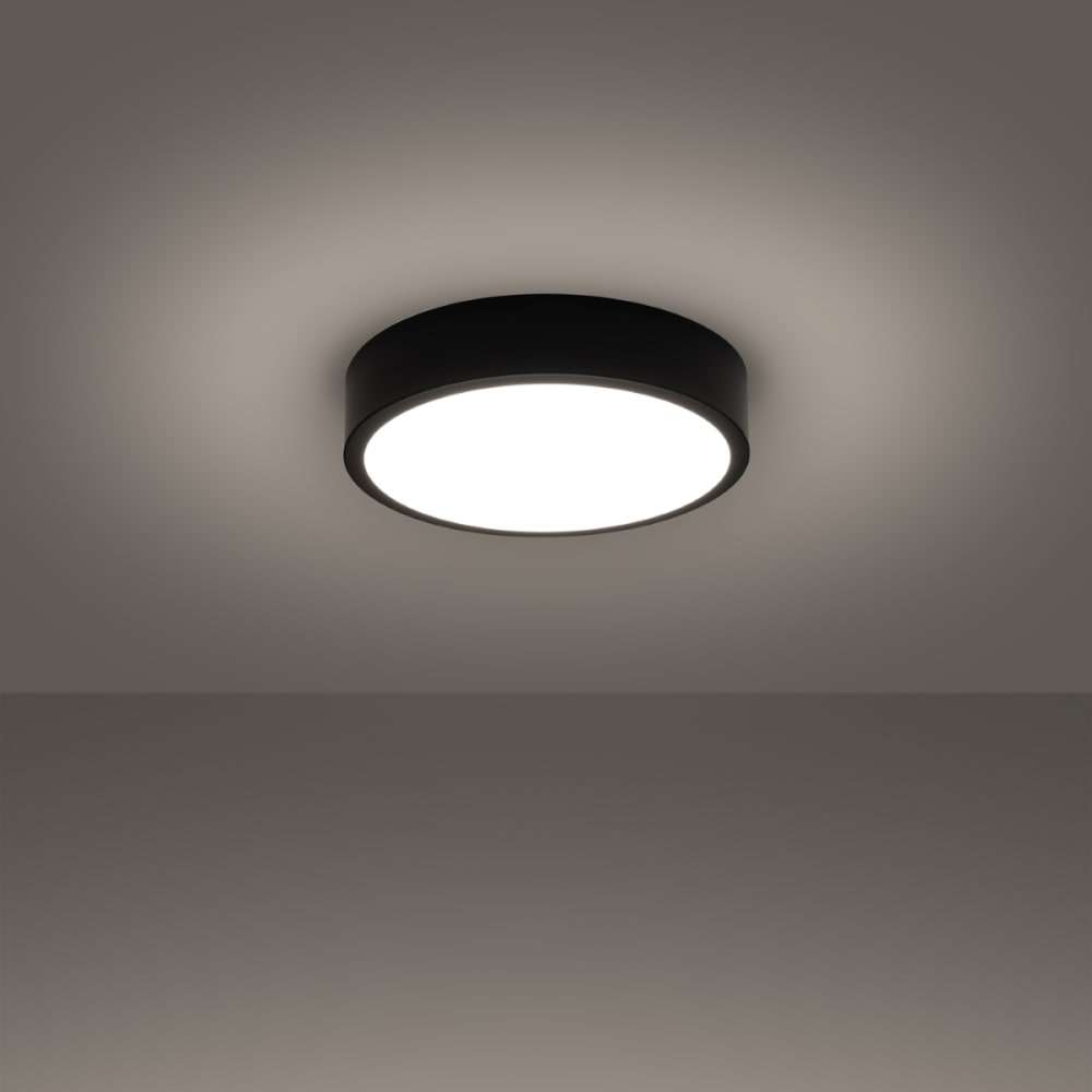 Plafonnier aluminium noir h 6 cm — vue 4