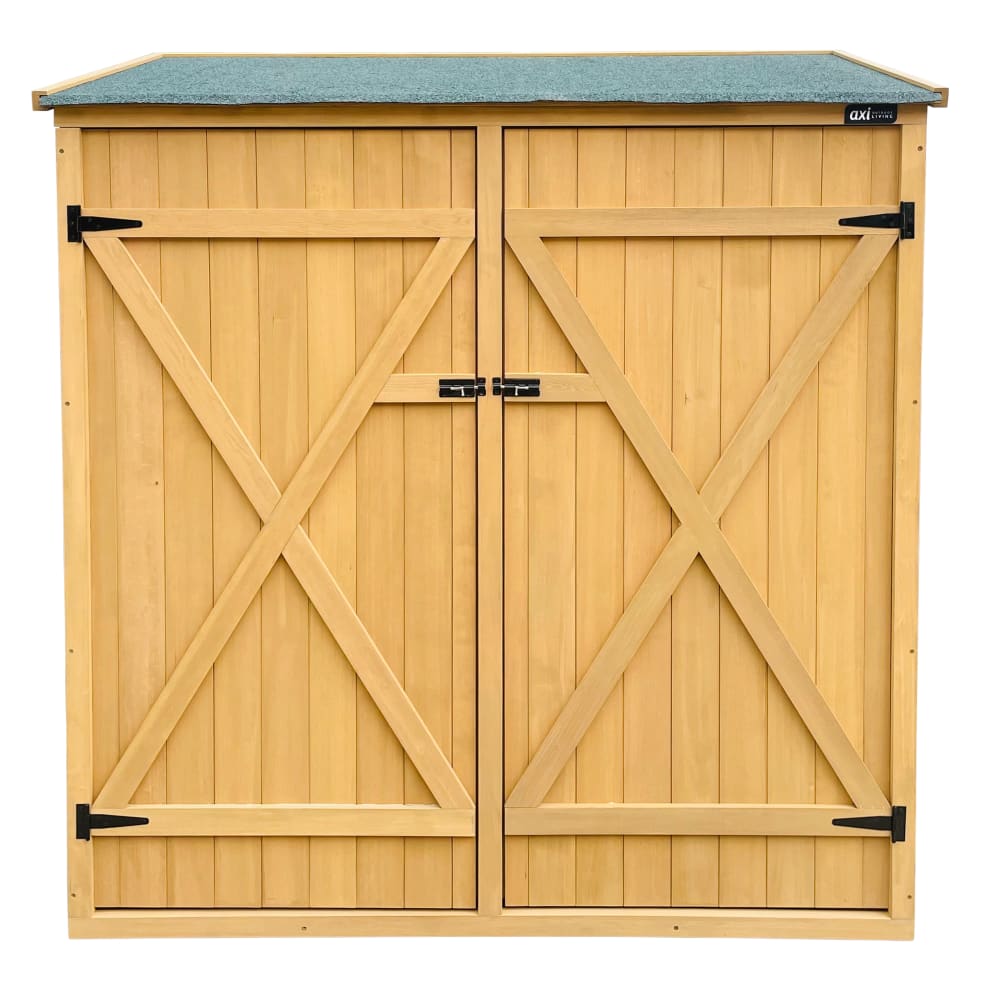 Armoire de jardin, 2 étagères, en bois fsc, marron, 149 x 78 x 164 cm - Maisons du Monde