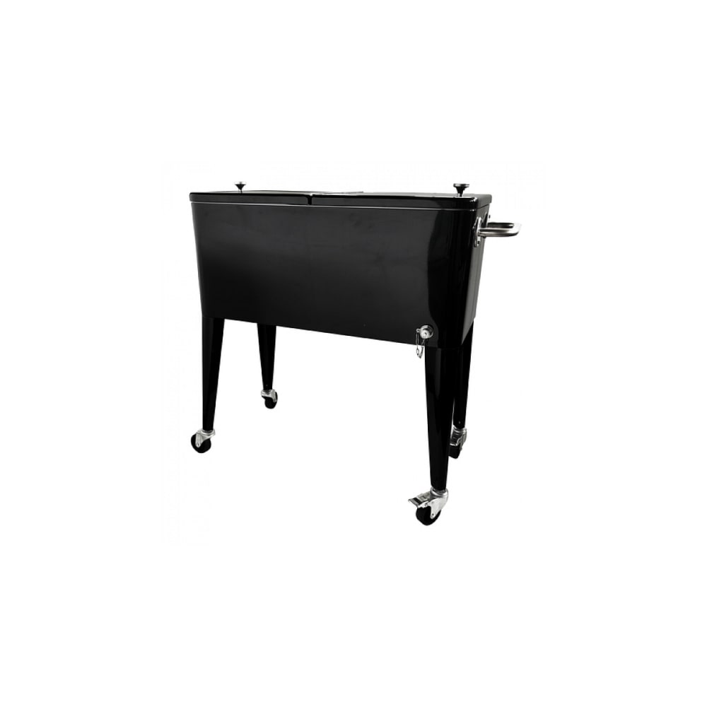 Glacière à roulettes, couleur noir, 76 litres