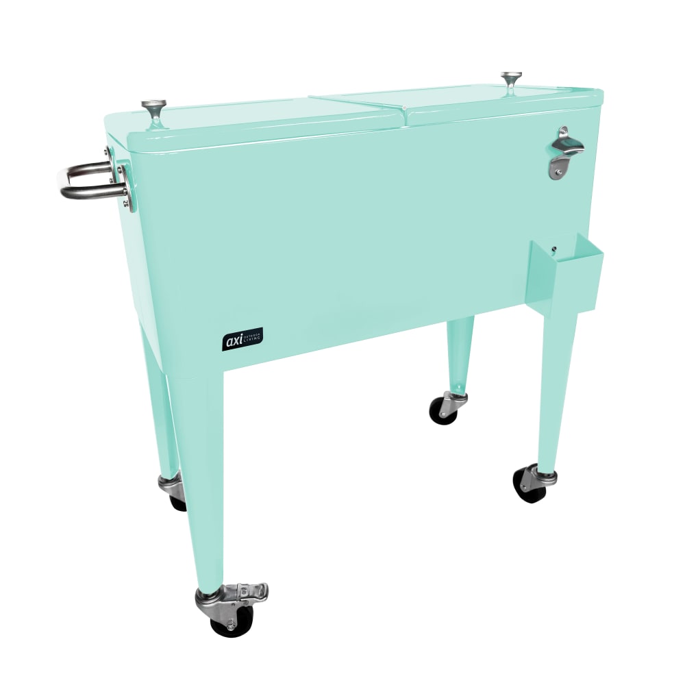 Glacière à roulettes, couleur menthe, 76 litres