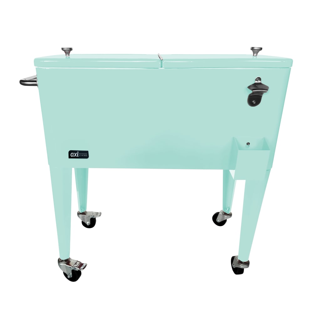 Glacière à roulettes, couleur menthe, 76 litres