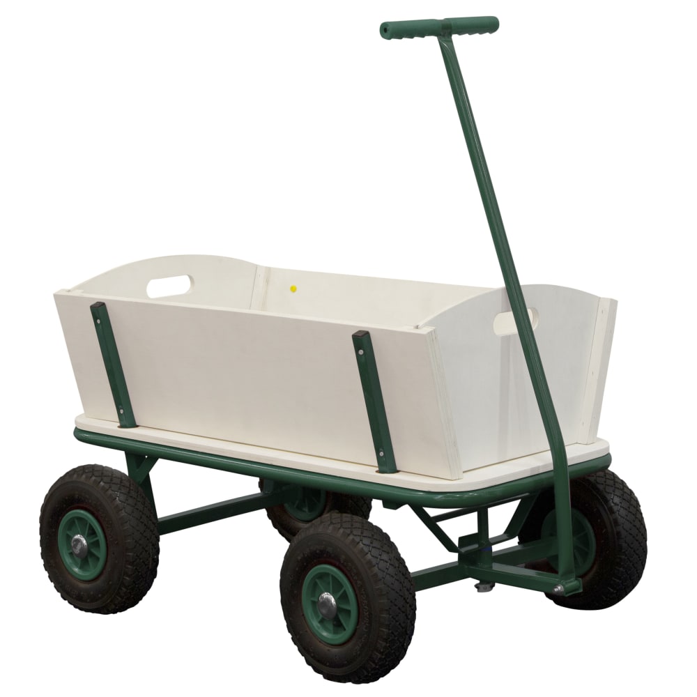 Sunny Bollerwagen aus Holz mit Luftreifen 94x61x97cm, grün style modern Metall Baby