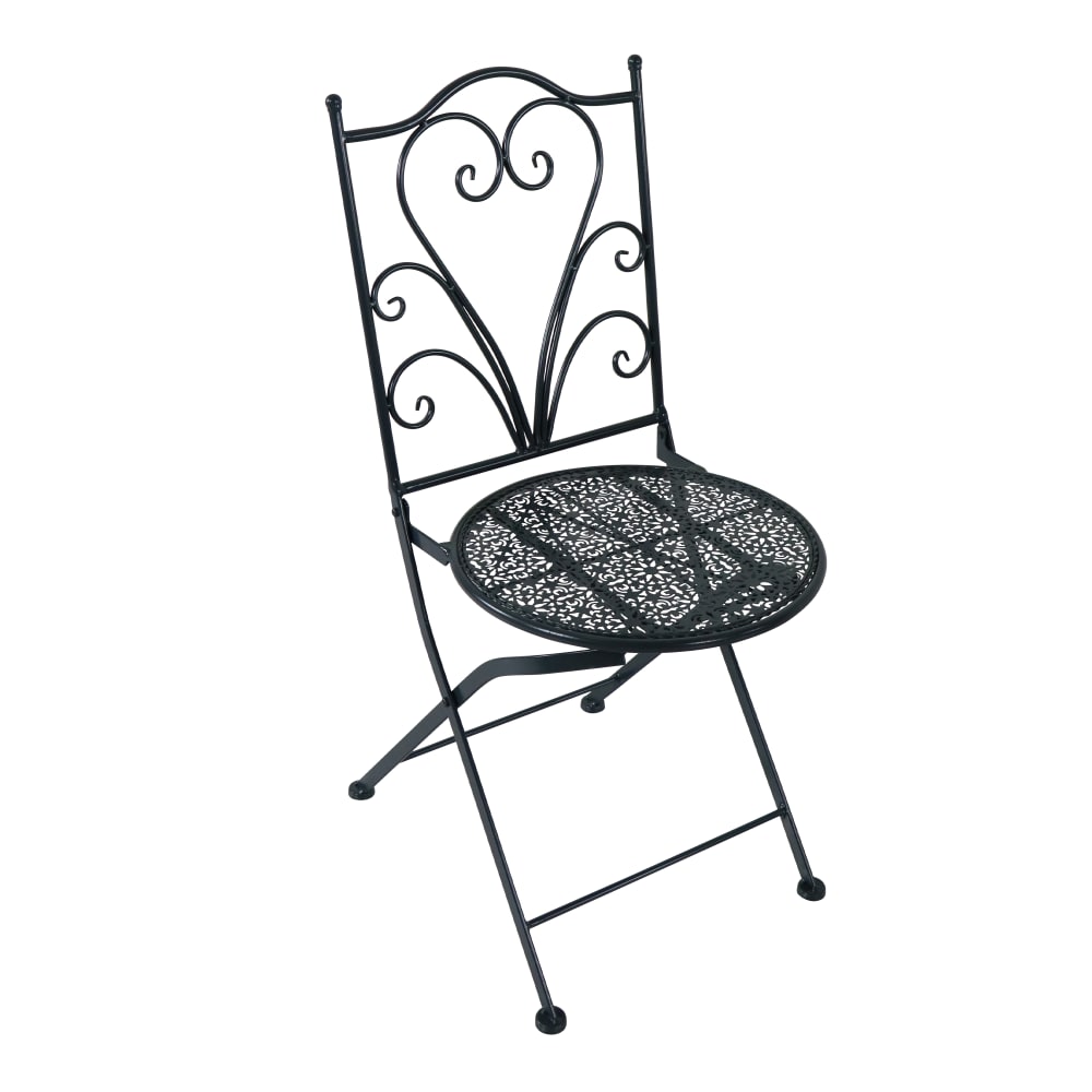 Tasble de bistrot avec 2 chaises, anthracite - Maisons du Monde