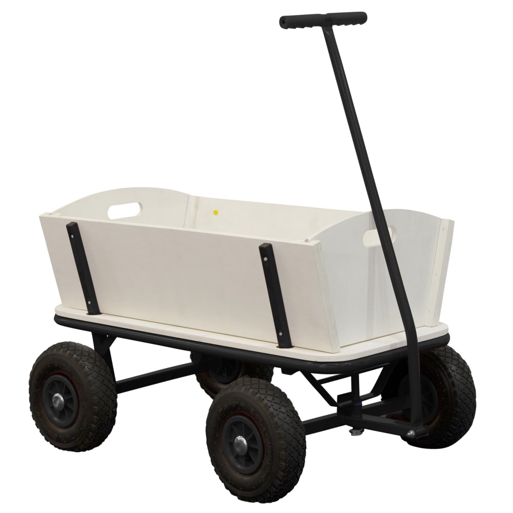 Sunny Bollerwagen aus Holz mit Luftreifen 94x61x97cm, schwarz style modern Metall Baby