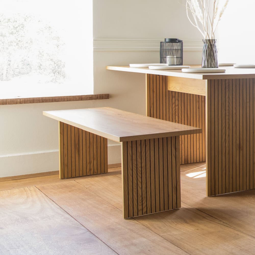 Happy Garden Holzbank im skandinavischen Stil style modern Braun Spanplatte