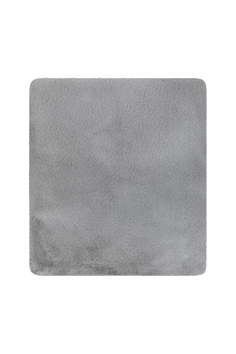 Wecon Home Basics Tapis de bain doux tufté gris 55x65 style contemporain - Pes - Polyester