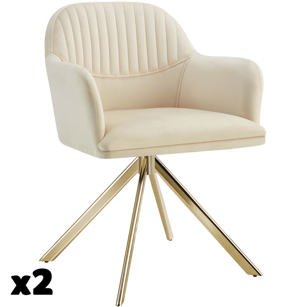 Lot de 2 chaises pivotantes