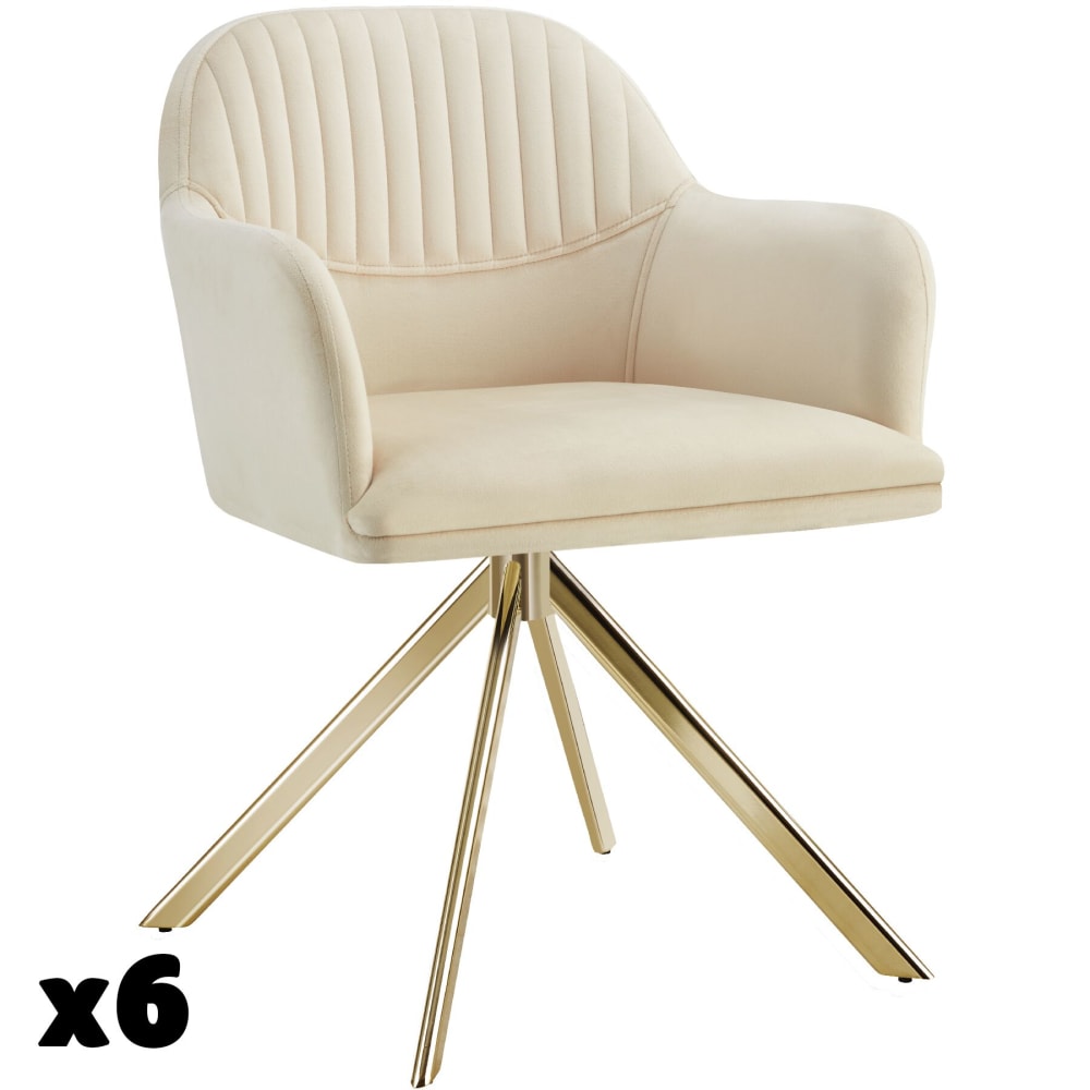 Lot de 6 chaises pivotantes
