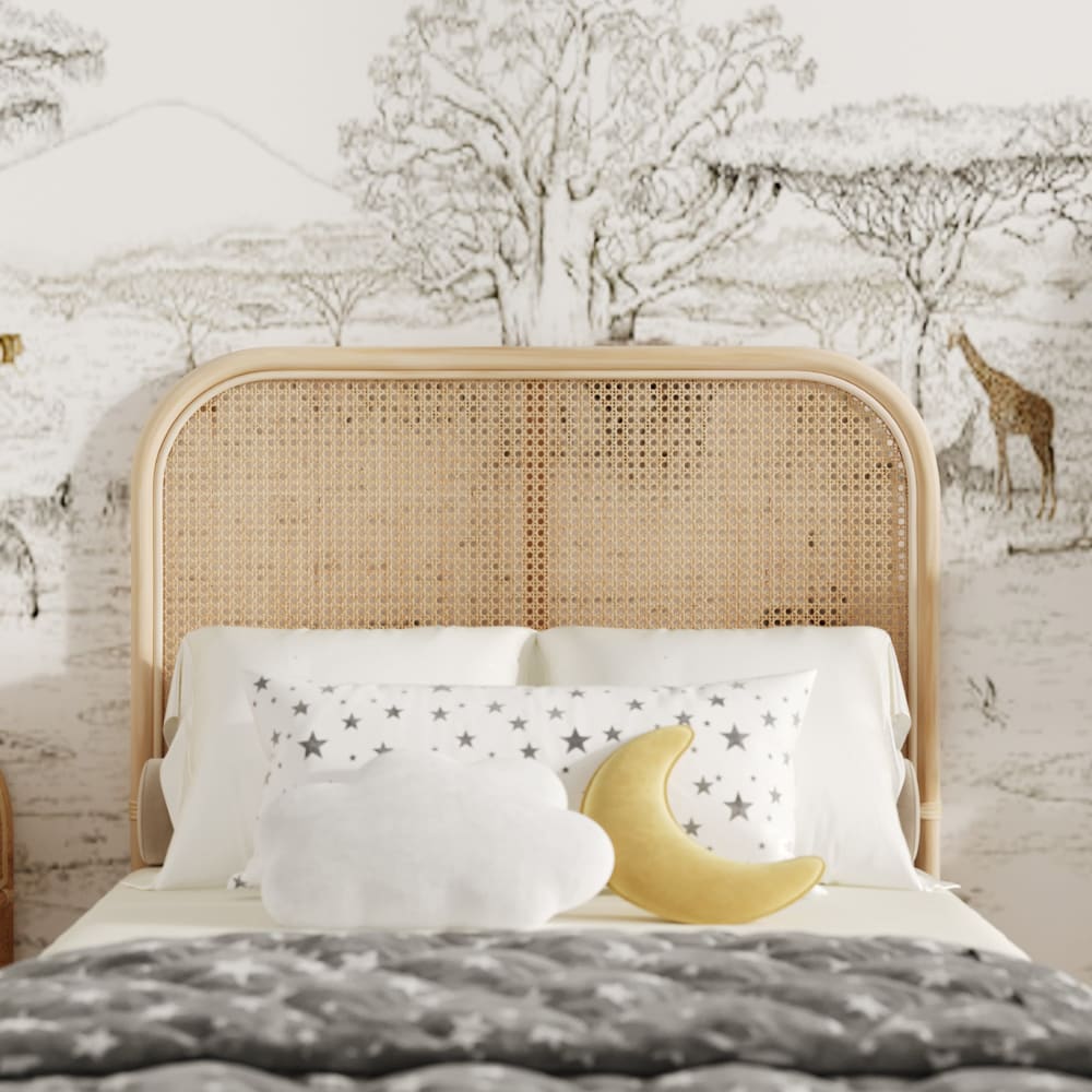 Tête de lit en rotin et cannage 90 cm