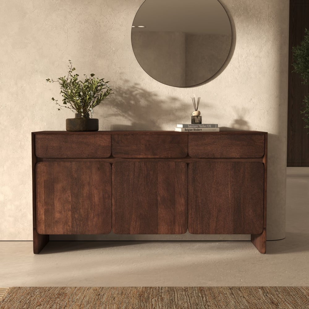 Dunkelbraunes Sideboard aus Mangoholz - Maisons Du Monde