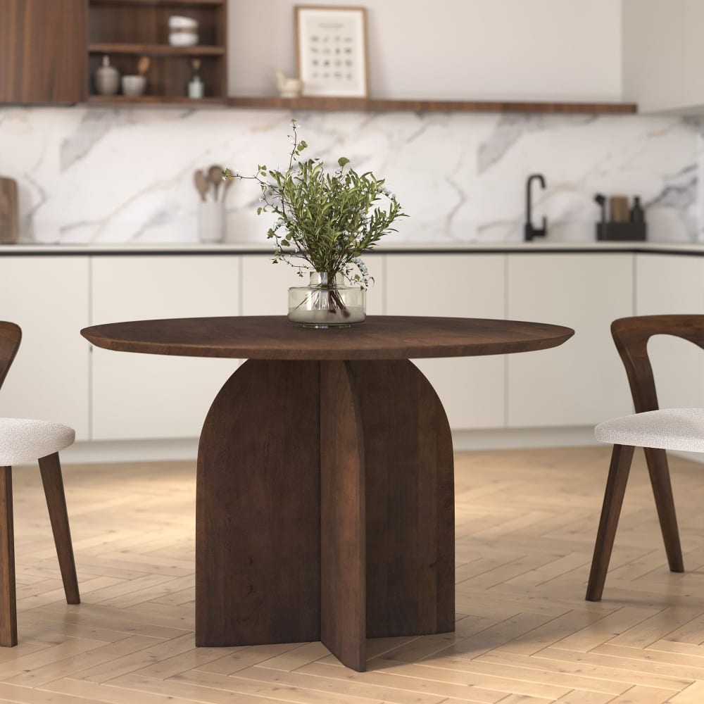 Table ronde en bois de manguier 4 places - Maisons du Monde