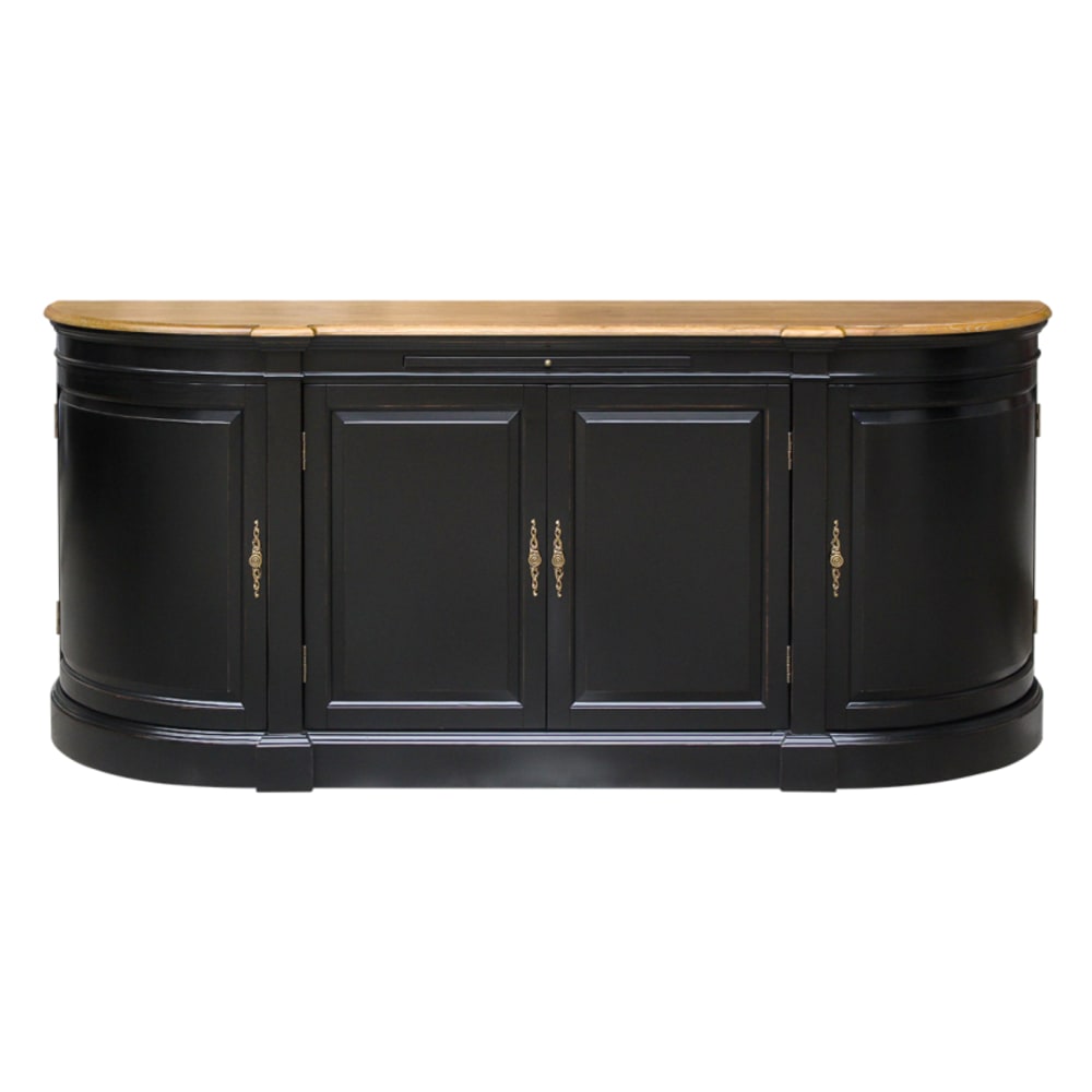 Buffet style shabby chic en bois, 4 portes blanc