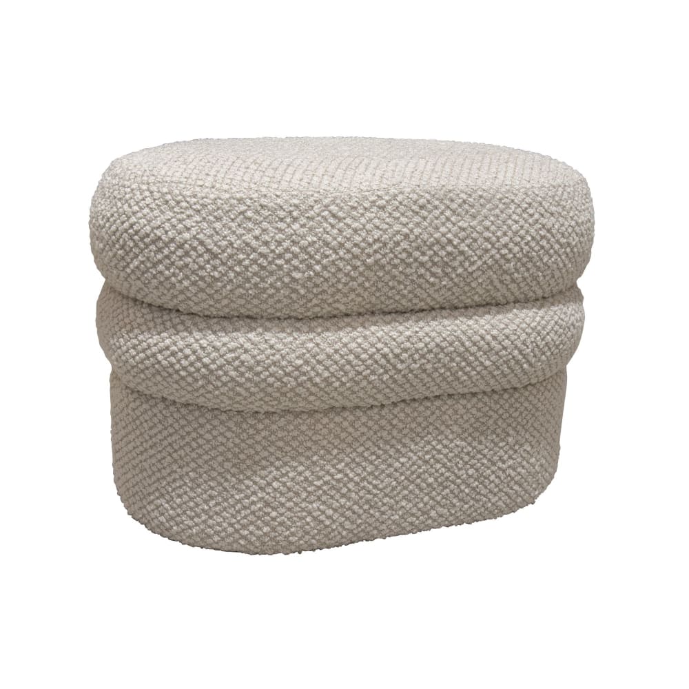 Pouf en bouclette écru