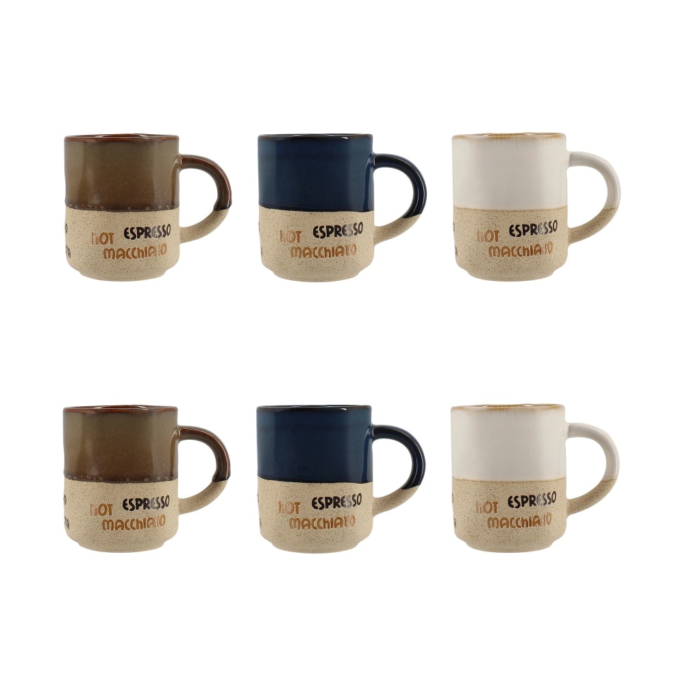 Lot de 6 tasses assorties macchiato 20cl Lot de 6 tasses assorties macchiato 20cl