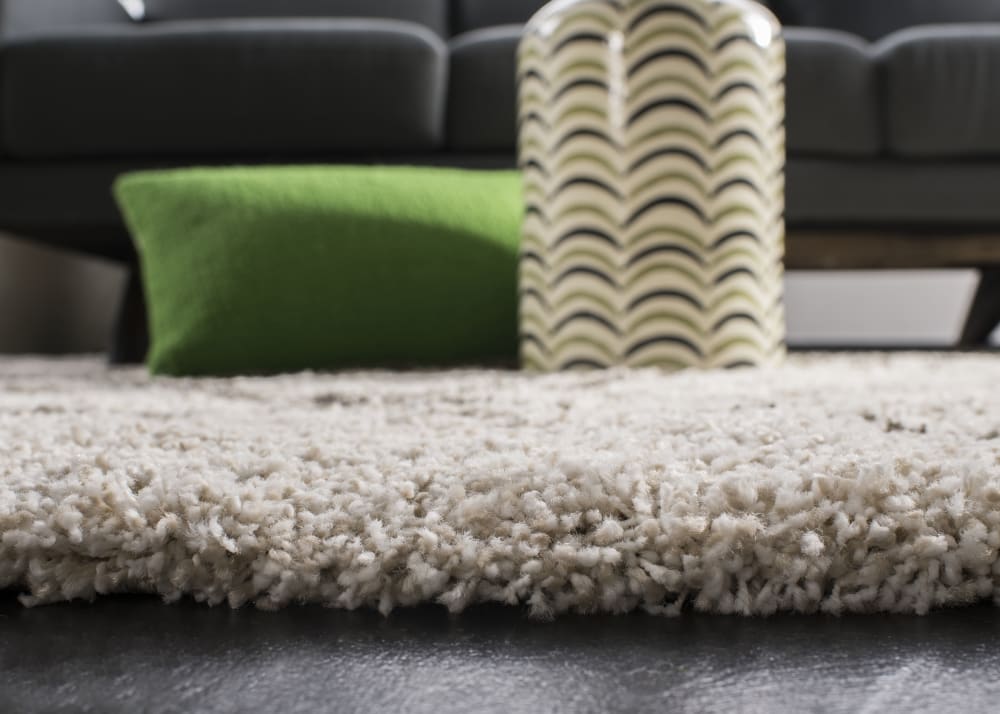 Tapis en polypropylène blanc/gris, 213 x 213 cm — vue 4