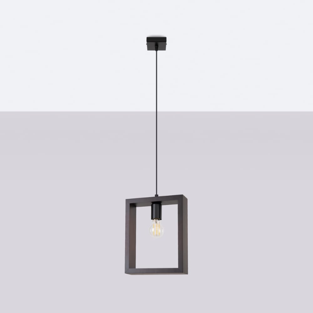 Suspension Acier Wengé E27 1 Aries — vue 3