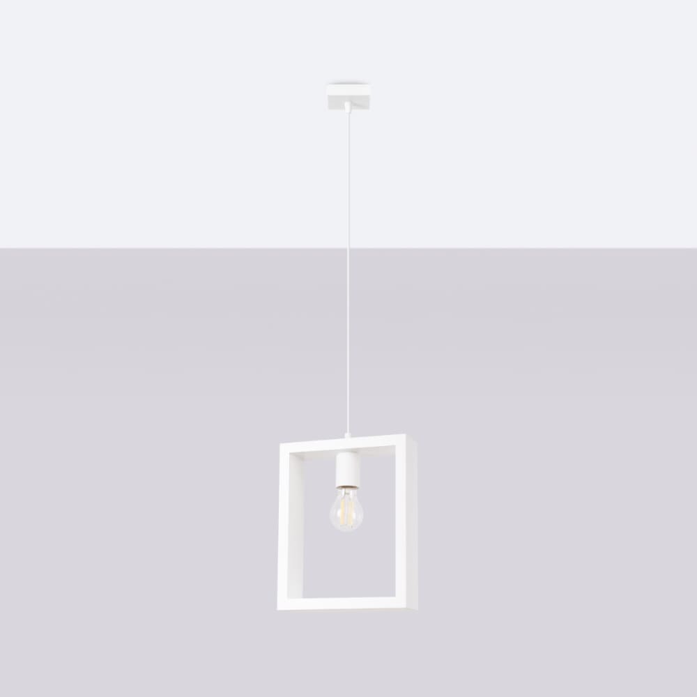 Suspension Acier Blanc E27 1 Aries — vue 3