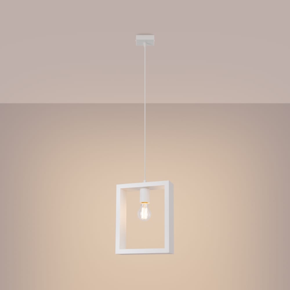 Suspension Acier Blanc E27 1 Aries — vue 4