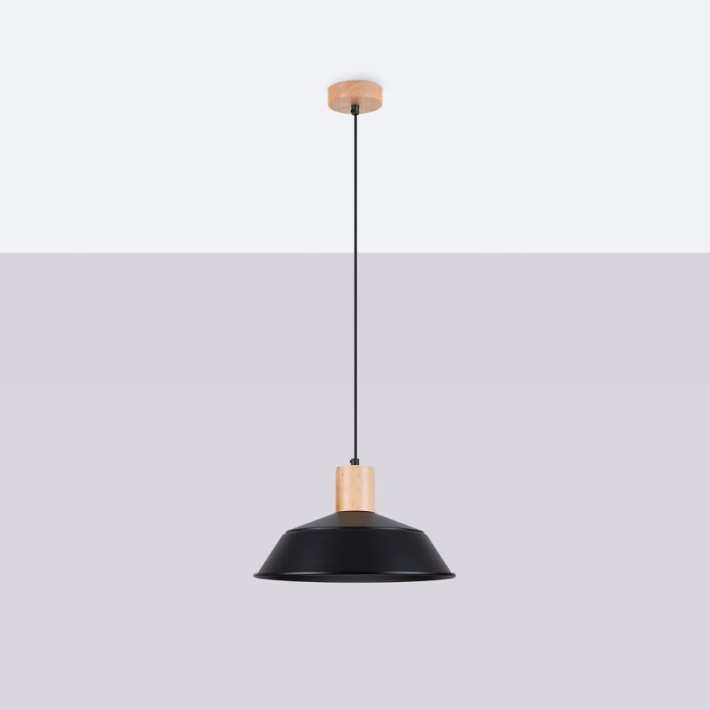 Suspension Acier Noir E27 1 Fano — vue 3