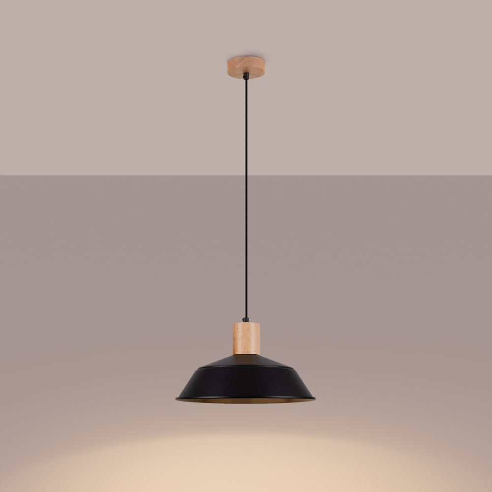 Suspension Acier Noir E27 1 Fano — vue 4