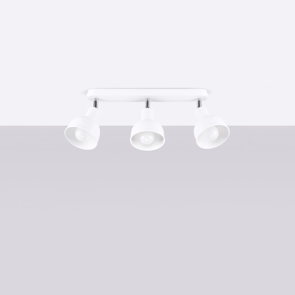 Plafonnier Acier Blanc E27 3 Elba — vue 3