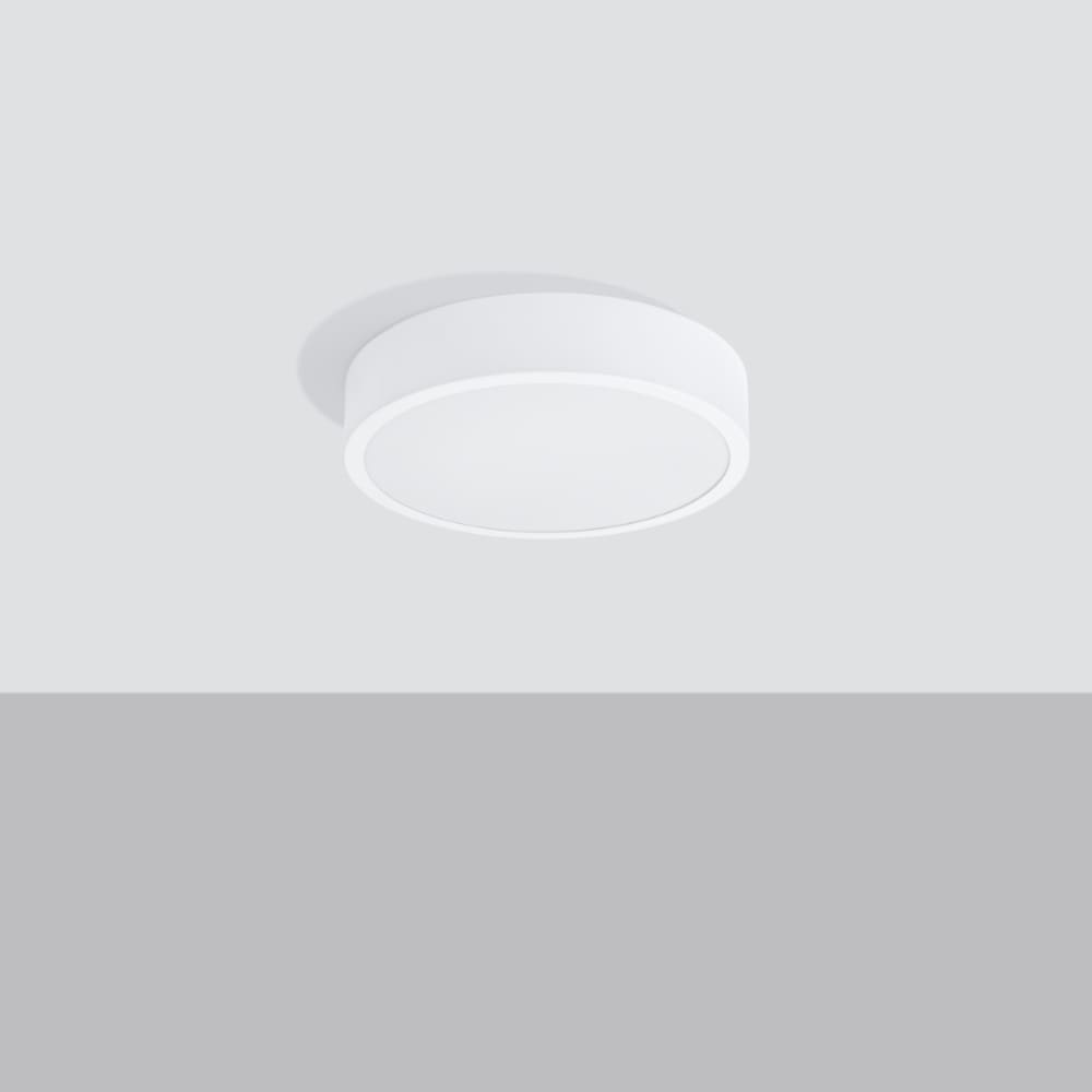 Plafonnier aluminium blanc h 6 cm — vue 3