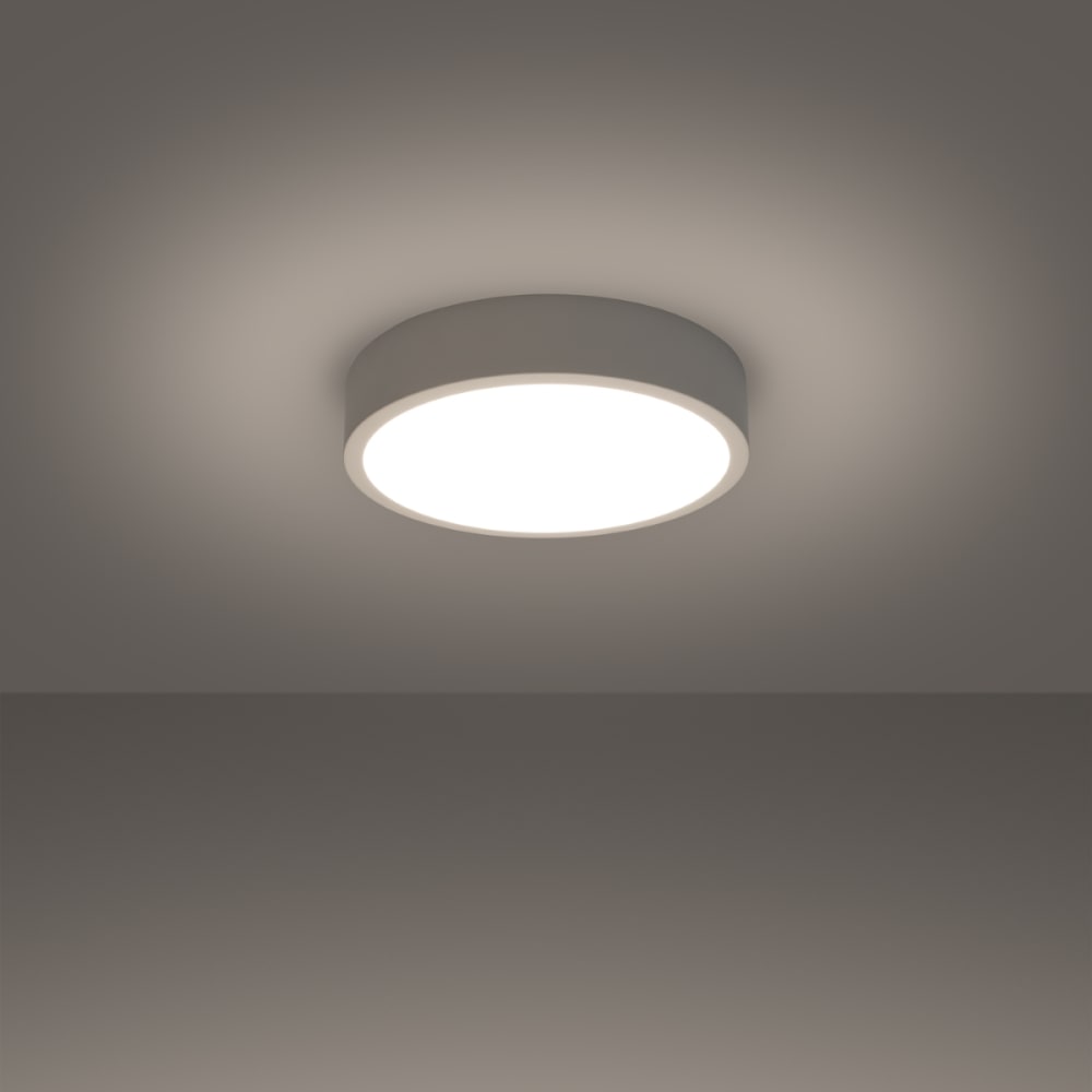 Plafonnier aluminium blanc h 6 cm — vue 4