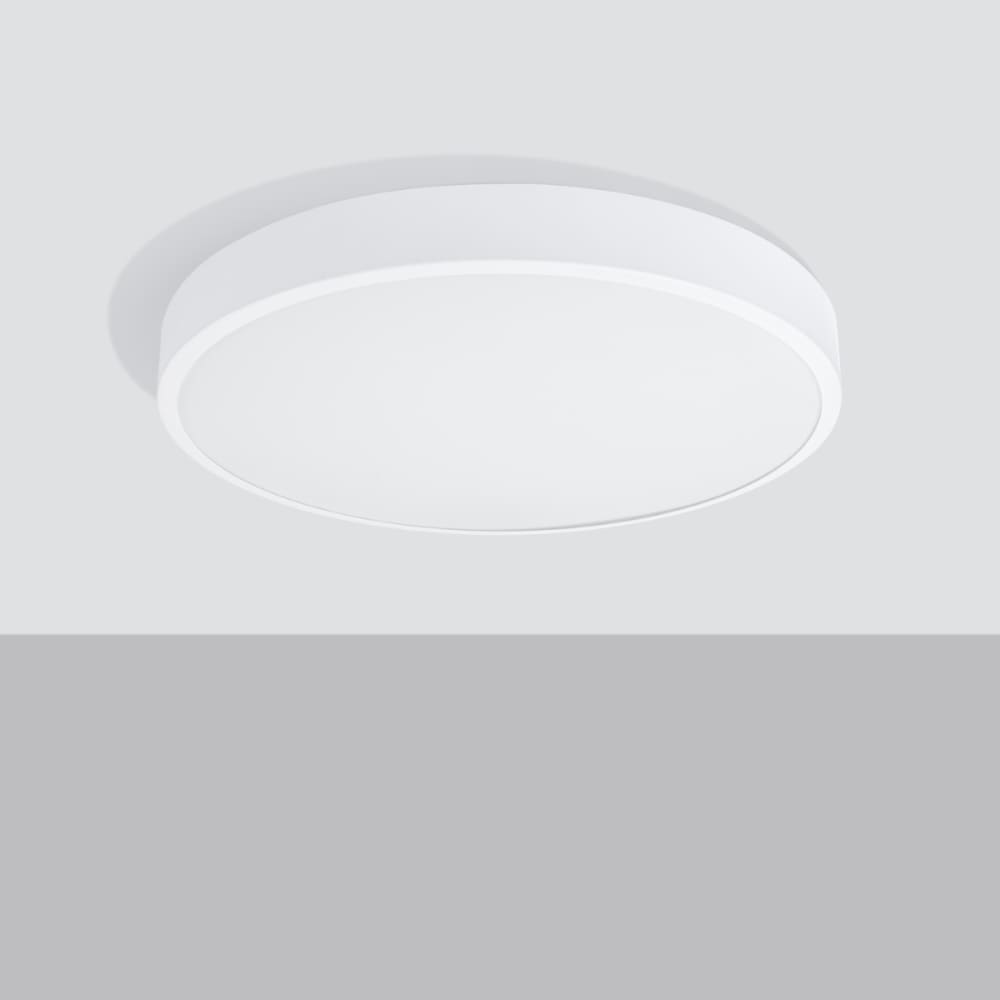 Plafonnier aluminium blanc h 6 cm — vue 3