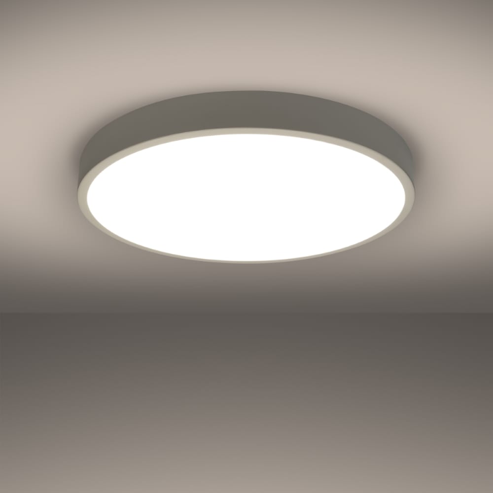 Plafonnier aluminium blanc h 6 cm — vue 4