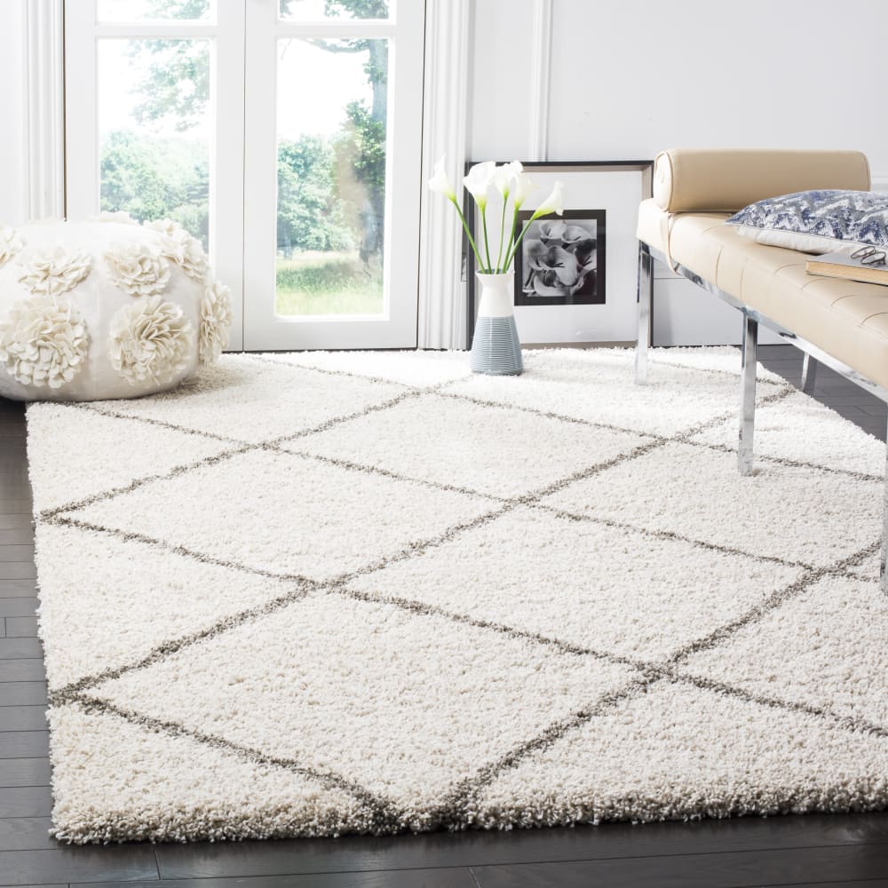 Tapis en polypropylène blanc/gris, 183 x 274 cm — vue 3