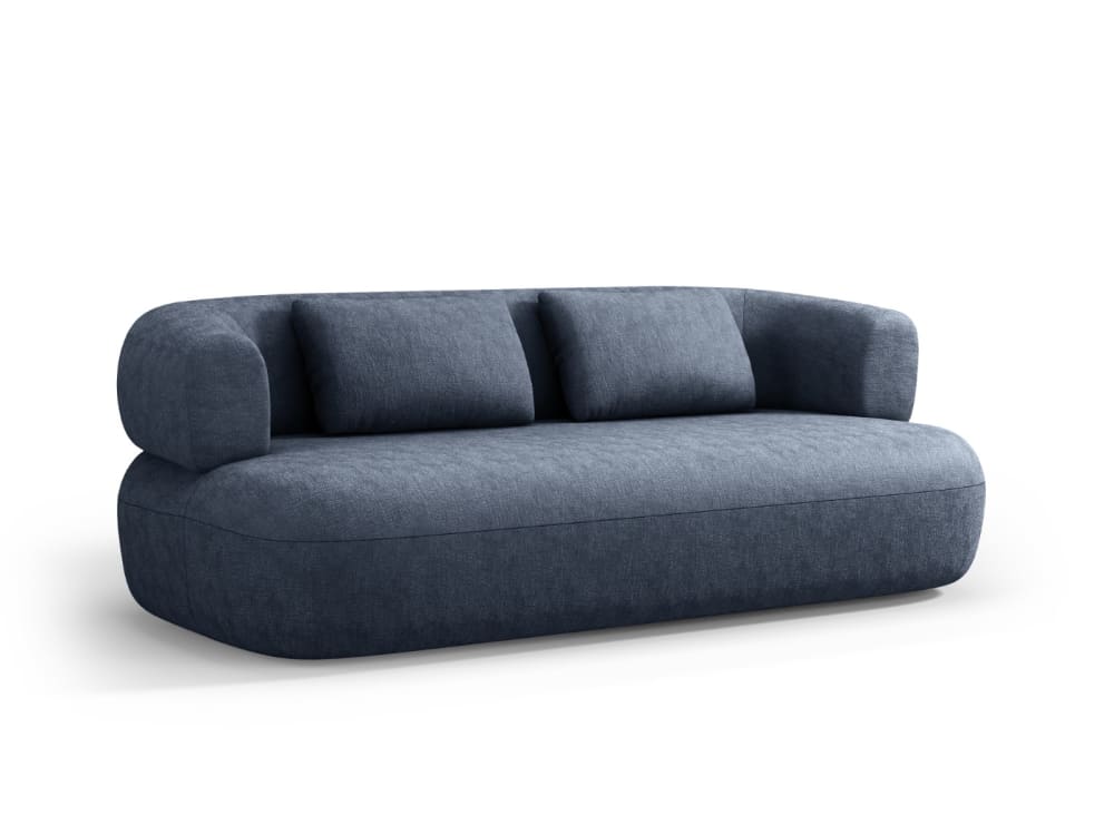 Canapé 3 places en tissu chenille bleu foncé - Maisons du Monde