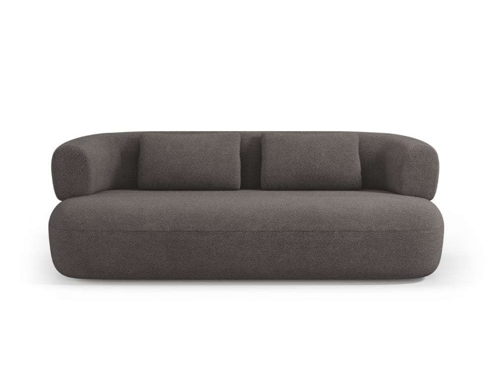 Canapé 3 places en tissu bouclé gris Canapé 3 places en tissu bouclé gris