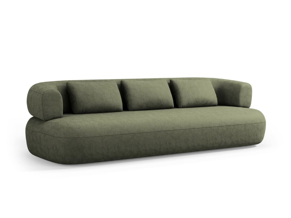 Canapé 4 places en tissu chenille vert - Maisons du Monde