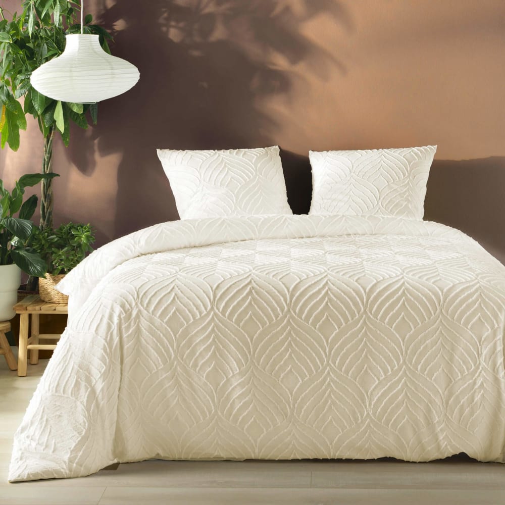 Parure de lit heltie ivoire 260x240 cm