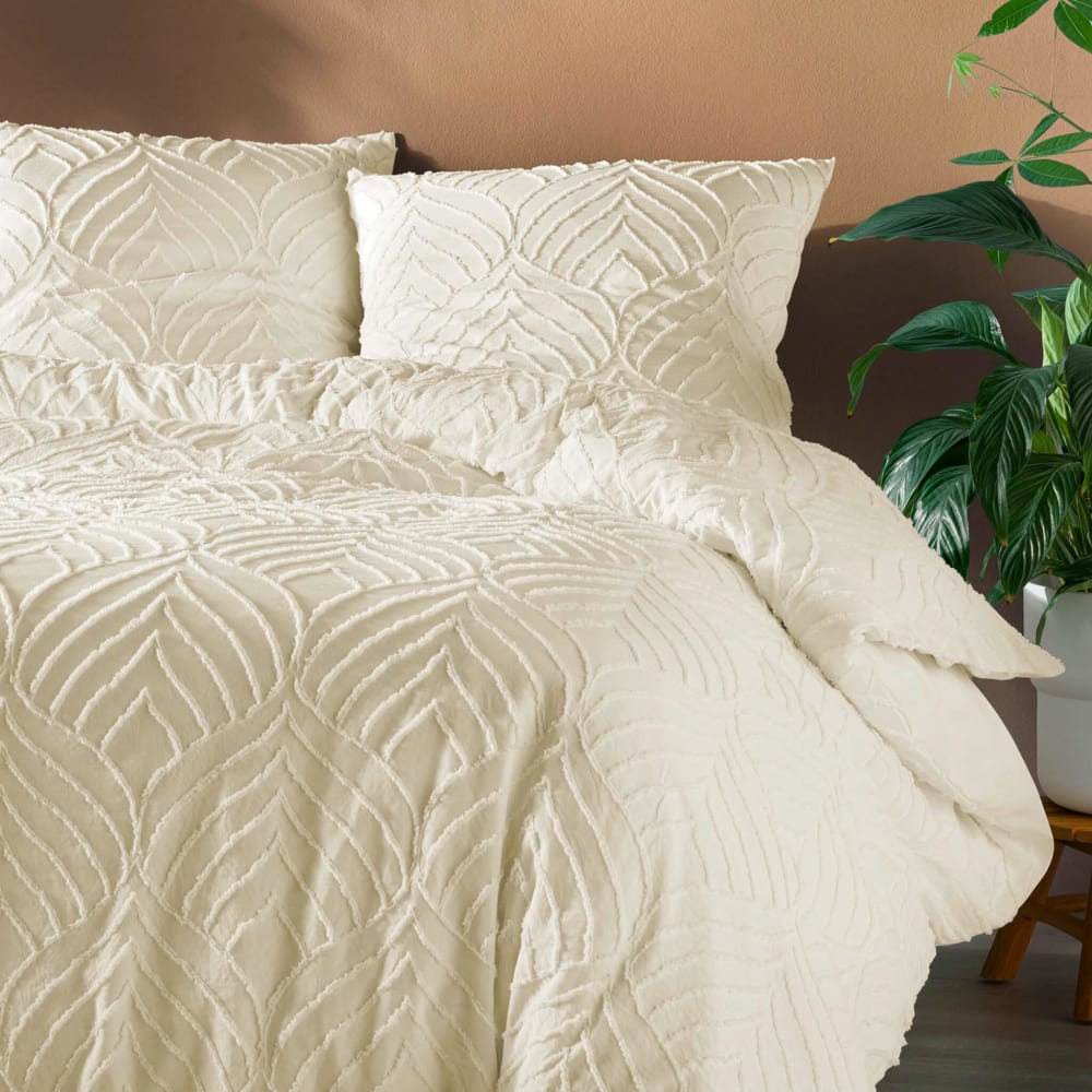 Parure de lit heltie ivoire 260x240 cm - Maisons du Monde