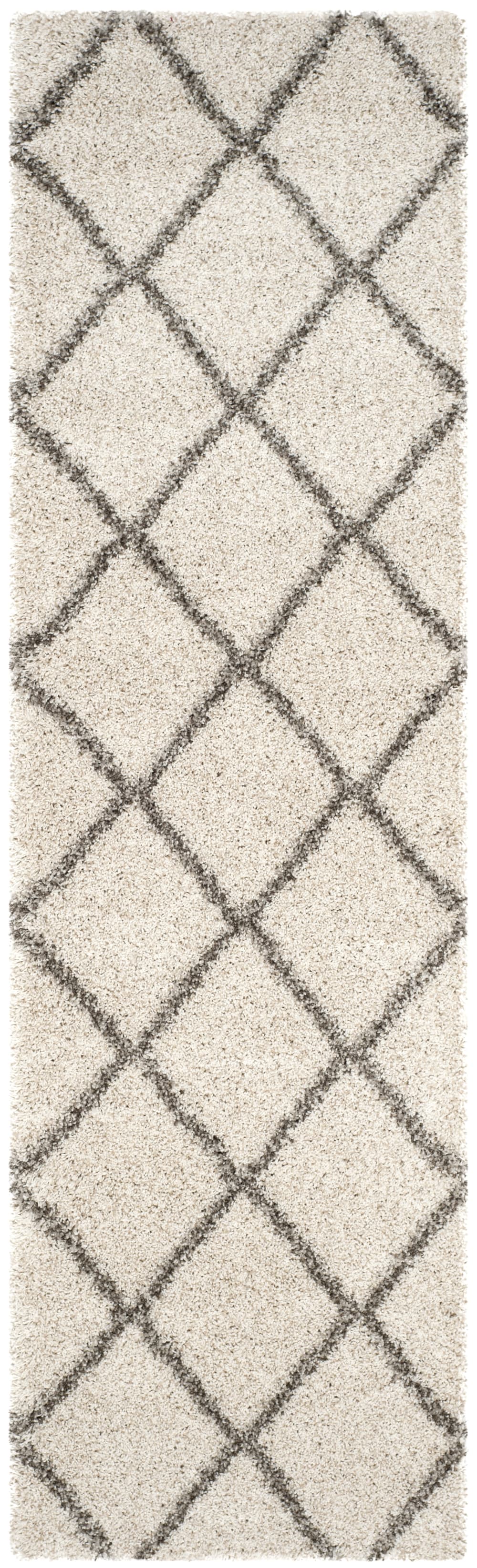 Tapis en polypropylène blanc/gris, 69 x 183 cm