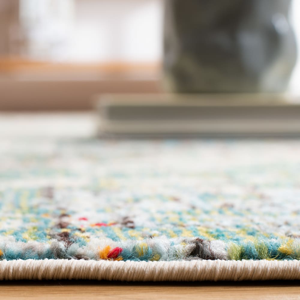 Tapis contemporain en polypropylène vert/bleu, 91 x 152 cm — vue 4